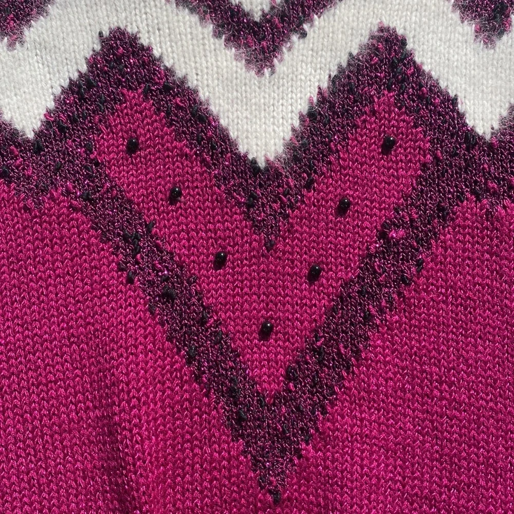 Vintage Knit Pullover Sweater with Beads - Picture 8 of 12